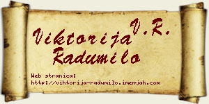 Viktorija Radumilo vizit kartica